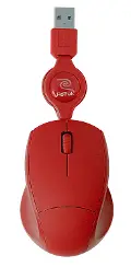 ETMOUSERED RED RETRACTABLE OPTICAL MOUSE Red ReTrak Retractable Optical Mouse