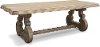 DT2555/TABLE Whitewashed Natural Wood Rustic Dining Table - Karsten-2