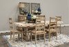 DT2555/TABLE Whitewashed Natural Wood Rustic Dining Table - Karsten-3