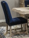 UH2021/SIDE-CHAIR Rich Blue Upholstered Dining Chair - Karsten-1