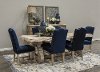 KIT Rich Blue and Natural Wood 5 Piece Dining Set - Karsten