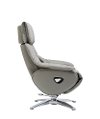 Gray Top Grain Leather Swivel Recliner - Vienna-4