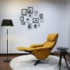 Yellow Top Grain Leather Swivel Recliner - Vienna-2