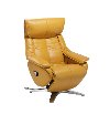 Yellow Top Grain Leather Swivel Recliner - Vienna-3