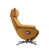 Yellow Top Grain Leather Swivel Recliner - Vienna-4