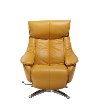 Yellow Top Grain Leather Swivel Recliner - Vienna-5