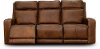 Rustic Brown Leather Power Reclining Sofa - Archer-4