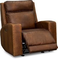 Rustic Brown Leather Power Recliner - Archer-2