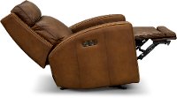 Rustic Brown Leather Power Recliner - Archer-3
