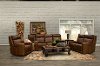 Rustic Brown Leather Power Recliner - Archer-4
