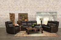Taupe Brown Leather Power Reclining Loveseat - Archer-4