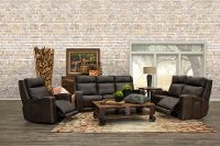 Taupe Brown Leather Power Recliner - Archer-4