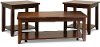 Classic Rich Brown 3 Piece Living Room Table Set-2