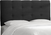 792QPRMBLC Black Tufted Queen Upholstered Headboard