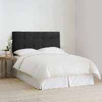 792QPRMBLC Black Tufted Queen Upholstered Headboard-2