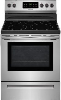 KIT Frigidaire 4 Piece Electric Kitchen Appliance Package with Top Freezer Refrigerator - Stainless Steel-3
