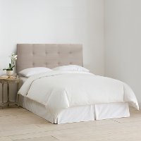 793KPRMPLT Light Gray Tufted King Size Upholstered Headboard-2