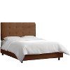 790BEDPRMCHC Chocolate Square Tufted Upholstered Twin Bed-3