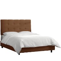 791BEDPRMCHC Chocolate Square Tufted Upholstered Full Size Bed-3
