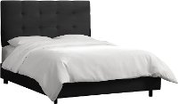 790BEDPRMBLC Black Square Tufted Upholstered Twin Bed-2