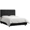Black Square Tufted Upholstered Full Size Bed-2