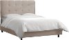 790BEDPRMPLT Light Gray Square Tufted Upholstered Twin Bed-2