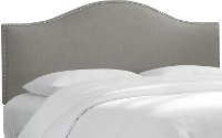910NB-PWLNNGR Gray Nailhead Trim Twin Upholstered Headboard-2