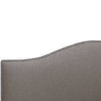910NB-PWLNNGR Gray Nailhead Trim Twin Upholstered Headboard-4