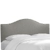 912NB-PWLNNGR Gray Nailhead Trim Queen Upholstered Headboard-2
