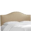910NB-BRLNNSND Tan Nailhead Trim Twin Upholstered Headboard-2