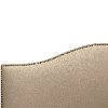 910NB-BRLNNSND Tan Nailhead Trim Twin Upholstered Headboard-4