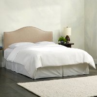 911NB-BRLNNSND Tan Nailhead Trim Full Size Upholstered Headboard