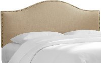 911NB-BRLNNSND Tan Nailhead Trim Full Size Upholstered Headboard-2
