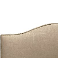 913NB-BRLNNSND Tan Nailhead Trim King Size Upholstered Headboard-4