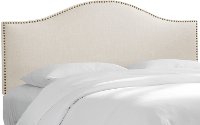 910NB-BRLNNTLC Cream Nailhead Trim Twin Upholstered Headboard-2