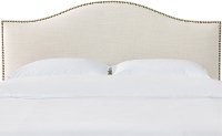 910NB-BRLNNTLC Cream Nailhead Trim Twin Upholstered Headboard-3