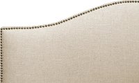 910NB-BRLNNTLC Cream Nailhead Trim Twin Upholstered Headboard-4