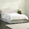 913NB-BRLNNTLC Cream Nailhead Trim King Size Upholstered Headboard