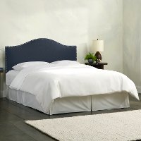 910NB-PWLNNNV Navy Nailhead Trim Twin Upholstered Headboard
