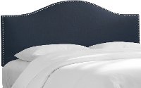 910NB-PWLNNNV Navy Nailhead Trim Twin Upholstered Headboard-2