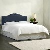 912NB-PWLNNNV Navy Nailhead Trim Queen Upholstered Headboard