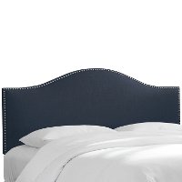 914NB-PWLNNNV Navy Nailhead Trim California King Upholstered Headboard-2