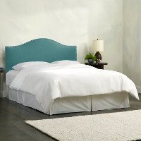 910NB-PWLNNLGN Turquoise Nailhead Trim Twin Upholstered Headboard