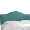 910NB-PWLNNLGN Turquoise Nailhead Trim Twin Upholstered Headboard-2