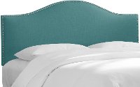 913NB-PWLNNLGN Turquoise Nailhead Trim King Size Upholstered Headboard-2