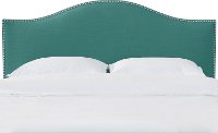 913NB-PWLNNLGN Turquoise Nailhead Trim King Size Upholstered Headboard-3
