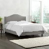 911NBBED-PWLNNGR Gray Nailhead Trim Full Size Upholstered Bed