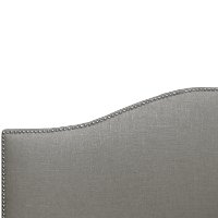 911NBBED-PWLNNGR Gray Nailhead Trim Full Size Upholstered Bed-2
