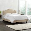910NBBED-BRLNNSND Tan Nailhead Trim Twin Upholstered Bed