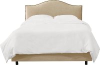 914NBBED-BRLNNSND Tan Nailhead Trim California King Upholstered Bed-3